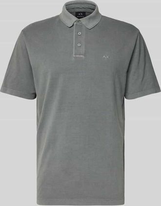A|X Armani Exchange Poloshirt mit kurzer Knopfleiste in Stein, Größe XXL