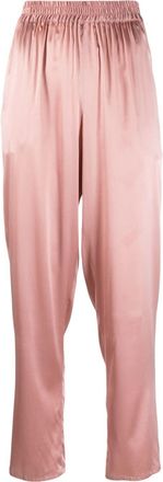 Gianluca Capannolo Mila cropped satin trousers - women - Silk/Spandex/Elastane - 42 - Pink