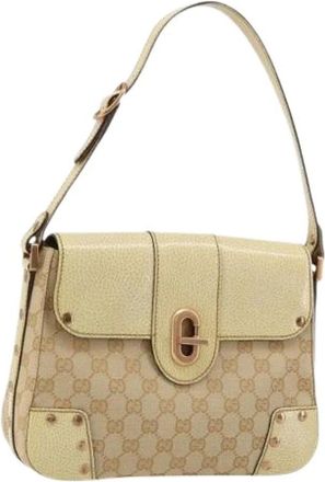 Gucci Pre-owned Shoulder Bags, female, Beige, Size: ONE SIZE Pre-owned GG Canvas Shoulder Bag
