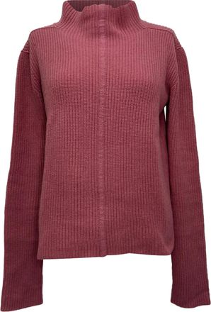 Rick Owens Maglia geribbelde coltrui in roze kasjmier