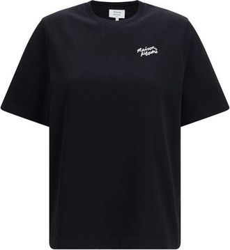 Maison Kitsun&eacute; Zwarte Katoenen T-shirt