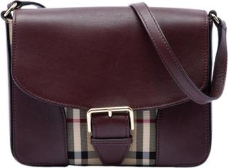 Burberry Pre-owned Dickens Crossbody - Dames - Vintage Schoudertas - Veelkleurig - ONE Size - Leer - Vintage