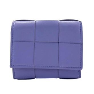 Bottega Veneta Pre-owned Wallets, female, Purple, Size: ONE SIZE Pre-owned Tri-fold Wallet
