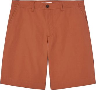 Maison Kitsun&eacute; Oranje Katoenen Bermuda Shorts - Heren - Korte Broeken - Bruin - W42 - Katoen - Korte Broeken