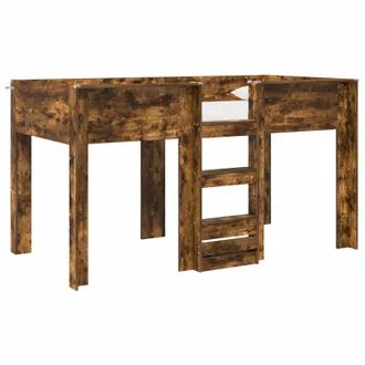vidaXL Letto A Castello Per Bambini Rovere Fum&eacute; 90 X 200 Cm Vidaxl