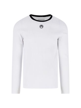 Marine Serre Ribbed Long-Sleeve T-Shirt
