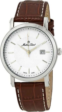 Mathey-Tissot City White Dial Brown Leather Mens Watch H611251AI