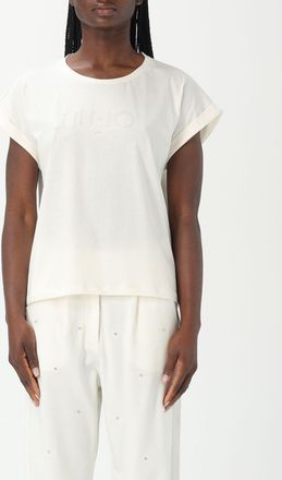 Liu Jo T-shirt in cotone stretch con logo Liu Jo