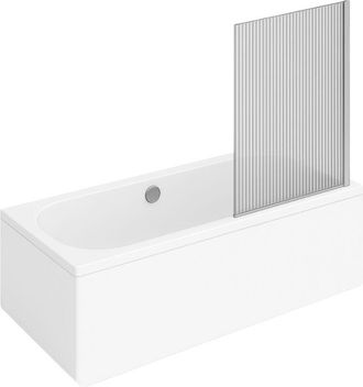 Villeroy & Boch Ba&ntilde;era Recta Villeroy & Boch Oberon Quaryl 190 X 90 Cm + Mampara Derecha Aurys Raywall Cromada