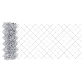 Berkfield Home Chain Link Fence 0.6x25 m Galvanised Steel in Silver