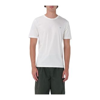 C.P. Company T-Shirts, male, White, Size: M Cotton Jersey T-Shirt