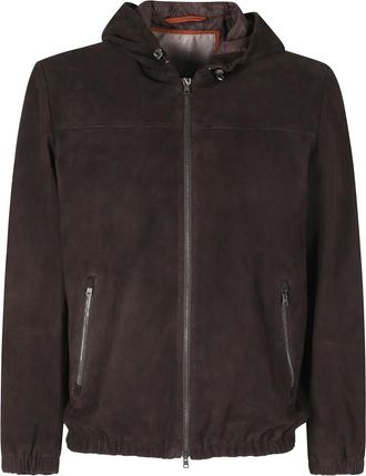 Herno Jassen, Heren, Bruin, XL, Leather Jassen