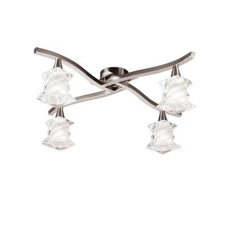 Netlighting Salomon Ceiling 4 Light G9 Polished Chrome in Grey