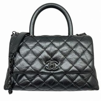 Chanel Pre-owned Vintage Schoudertas - Dames - Pre-owned - Zwart - Maat: ONE Size Leer