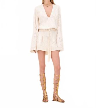 Alexis Jen Long Sleeve Mini Dress In Ivory