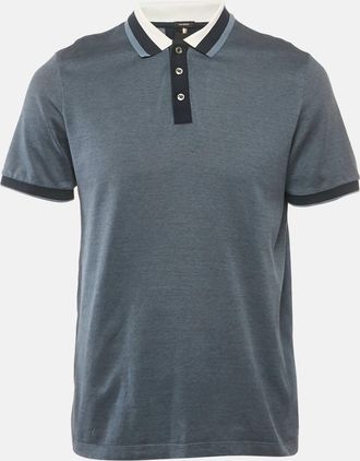 HUGO BOSS Boss By Hugo Boss Blue Cotton Polo T-Shirt
