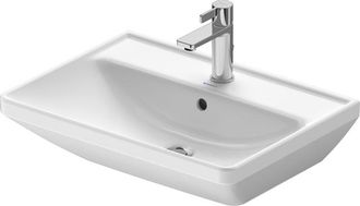 Duravit D-Neo wastafel 60x44x16.5cm 1 kraangat rechthoek Keramiek Wit