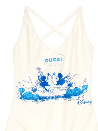 Gucci Logo One-Piece Swimsuit - White