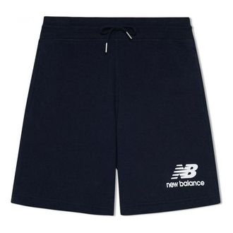 New Balance Essentials Stacked Logo Shorts Asia Sizing Navy AMS03558-ECL