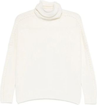 Kujten Maglione a collo alto - Bianco