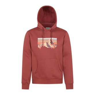 Mountain Warehouse Hoodie voor heren met bergmotief (Roest)