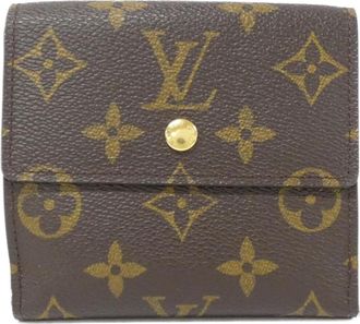 Louis Vuitton Brown Coated Canvas Wallet (Tri-Fold) (Pre-Owned)