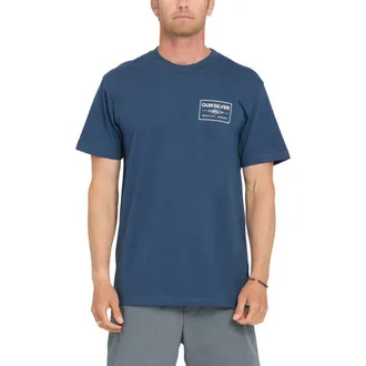 Quiksilver Stamped Short Sleeve Graphic Cotton T-Shirt in Dark Denim at Nordstrom, Size Xx-Large