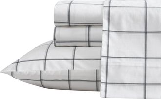 Nautica Plot Black Queen Sheet Set