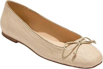 Jack Rogers Kenlyn Ballet Flats Womens Beige Square Toe Slip On HTAT1155