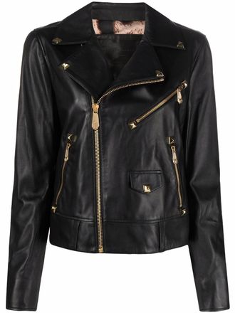 Philipp Plein studded biker jacket - Black