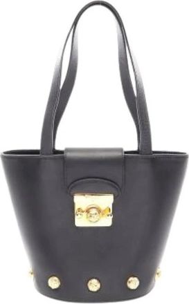 Ferragamo Pre-owned Handbag - Dames - Vintage Handtas - Zwart - ONE Size - Leer - Vintage