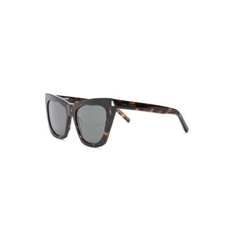 Saint Laurent Sunglasses, female, Brown, Size: 55 MM Kate Sunglasses
