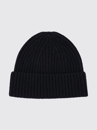 Lisa Yang Ribbed 100% Cashmere Beanie Hat with Turn-up Cuff