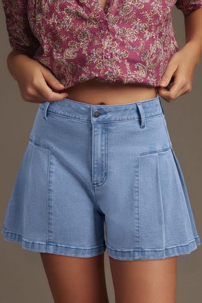 Azura Exchange Geplooide jeansshorts