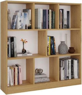 Topeshop GILDA - Biblioteca 8 estantes - Dimensiones 104x100x24 cm - Mueble de almacenamiento - artesanal
