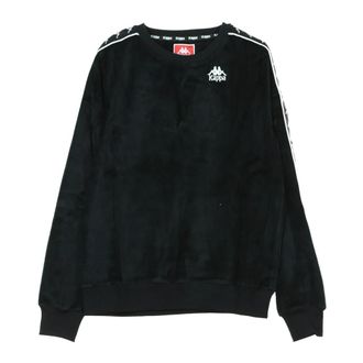 Kappa Klassieke Heren Crewneck Sweatshirt Zwart/Wit - Heren - Sweatshirts - Zwart - XL - Hoodies & sweatvesten