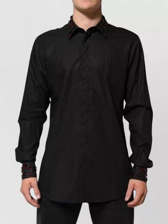 Dolce & Gabbana embellished cotton long-sleeve shirt