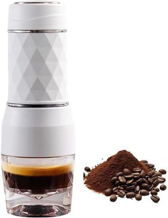 OEM Cafetera Espresso Port&aacute;til - C&aacute;psulas Y Caf&eacute; Molido - Blanca
