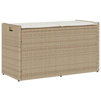 vidaXL Vidaxl Cassapanca Da Esterno Con Cuscino Beige 100 Cm In