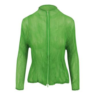 Issey Miyake Dames, Blouses & Shirts, Groen, Maat: M