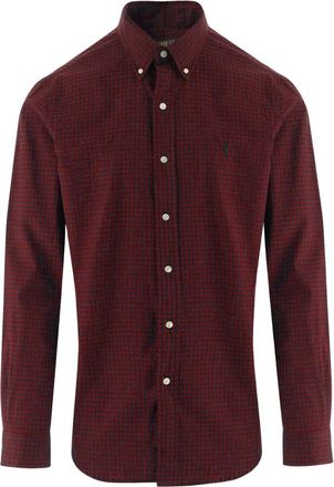Polo Ralph Lauren Gestreepte Katoenen Overhemd - Heren - Casual Overhemden - Rood - S - Katoen - Overhemden