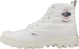 Palladium Stijlvolle Veterschoenen voor Vrouwen - Dames - Veterlaarzen - Wit - 37 EU - Schoenen