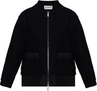 Moncler Vest met gecombineerde materialen - Dames - Vesten - Zwart - M - Katoen - Truien & Vesten