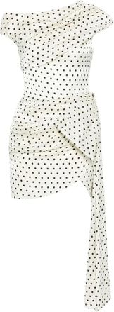 Self Portrait Jurk met stippen - Beige