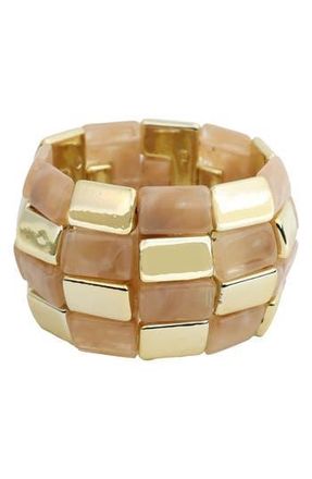 Panacea Beaded Stretch Bracelet in Brown at Nordstrom Rack
