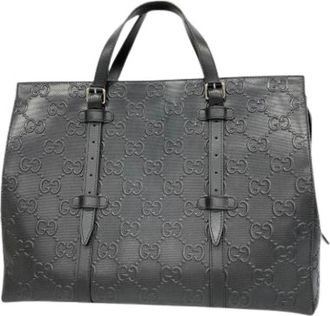 Gucci Pre-owned Tote Bags, male, Black, Size: ONE SIZE Pre-owned Boston bag