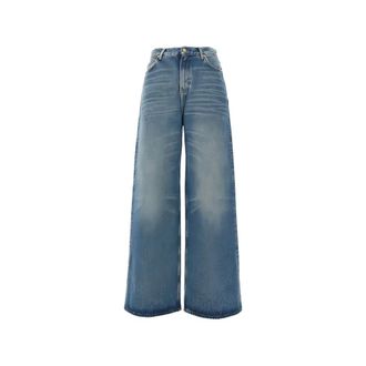 Golden Goose Wide Jeans, female, Blue, Size: W28 Wide Jeans