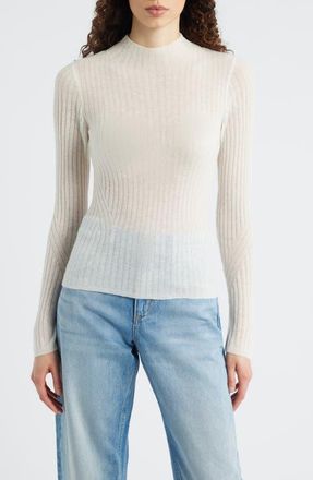 Boss Orange by Hugo Boss Mock Neck Sweater in Open White at Nordstrom, Size X-Small