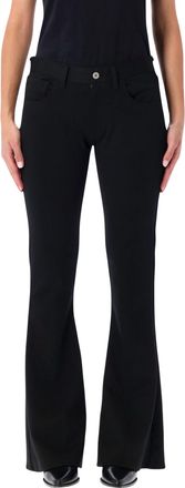 Junya Watanabe Womens Black Low Waist Flare Pants - Size Medium