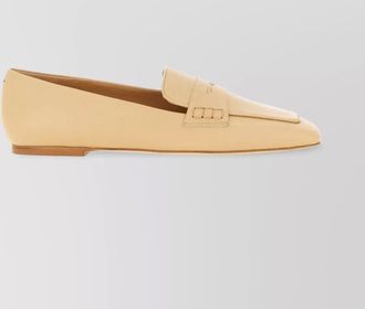 Aeyde tom square toe loafer with stitch detailing